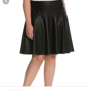 Lane bryant faux leather circle skirt